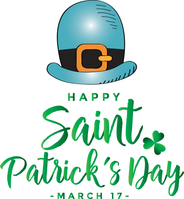 Transparent St. Patrick's Day Logo Font for Saint Patrick for St Patricks Day