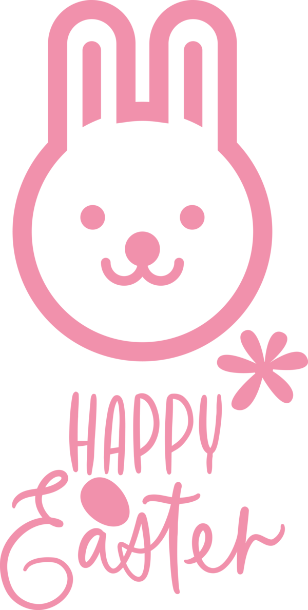 Transparent Easter Pink Text Font for Easter Day for Easter