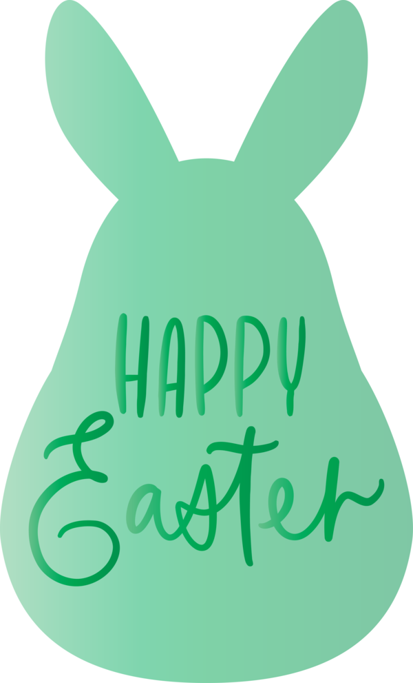Transparent Easter Green Font Logo for Easter Day for Easter