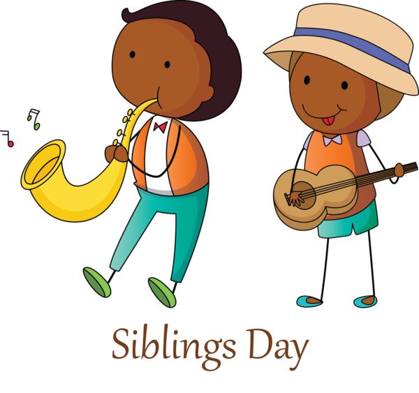 Transparent Siblings Day Cartoon Sharing Pleased for Happy Siblings Day for Siblings Day