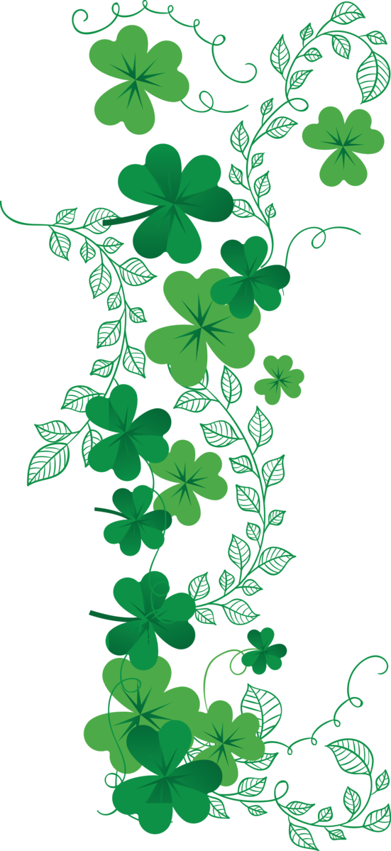 Transparent St. Patrick's Day Leaf Green Plant for Saint Patrick for St Patricks Day