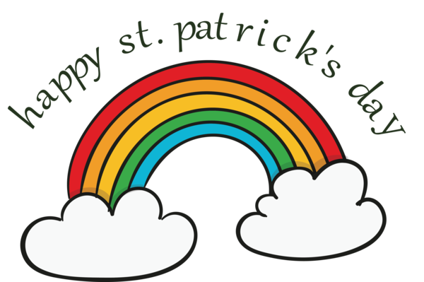 Transparent St. Patrick's Day Text Circle Meteorological phenomenon for Saint Patrick for St Patricks Day
