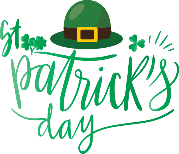 Transparent St. Patrick's Day Green Hat Font for Saint Patrick for St Patricks Day