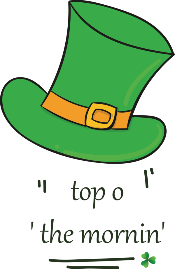 Transparent St. Patrick's Day Green Costume hat Hat for Saint Patrick for St Patricks Day