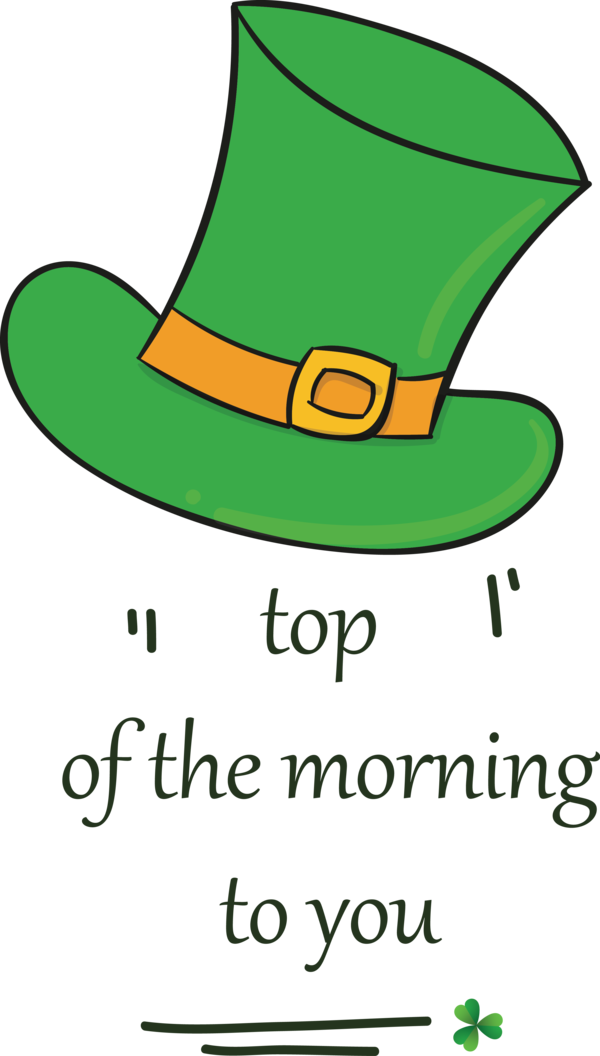 Transparent St. Patrick's Day Green Costume hat Hat for Saint Patrick for St Patricks Day