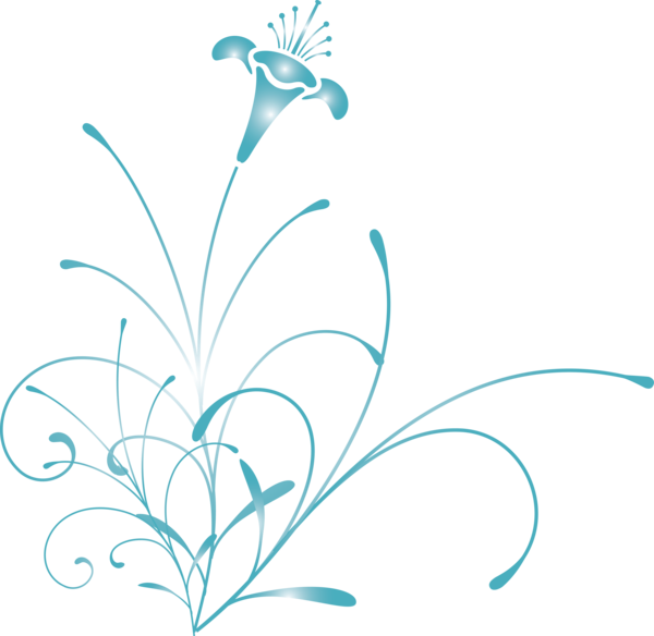 Transparent Easter Aqua Leaf Turquoise for Easter Flower for Easter