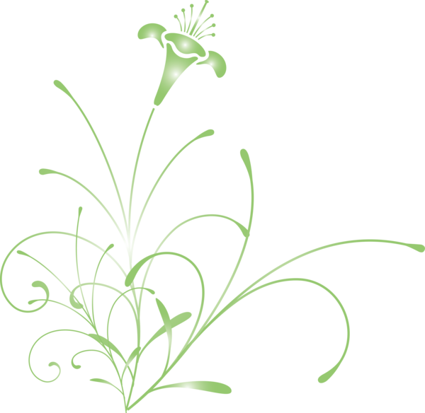 Transparent Easter Leaf Green Plant for Easter Flower for Easter