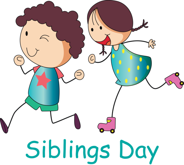 Transparent Siblings Day Cartoon Sharing Child for Happy Siblings Day for Siblings Day