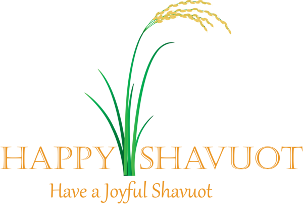 Transparent Shavuot Logo Text Grass for Happy Shavuot for Shavuot