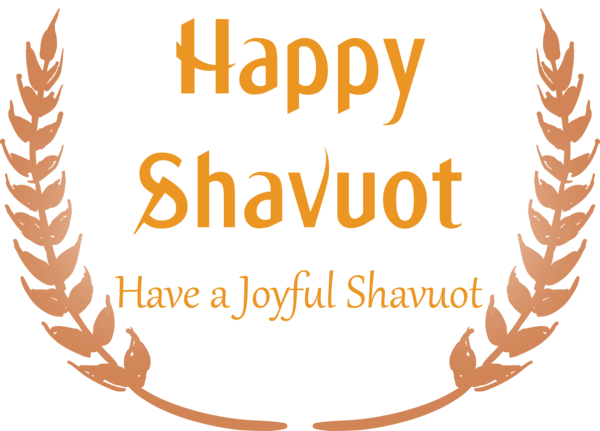 Transparent Shavuot Font Line for Happy Shavuot for Shavuot