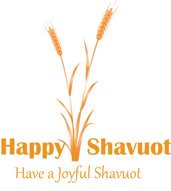 Transparent Shavuot Text Grass family Orange for Happy Shavuot for Shavuot