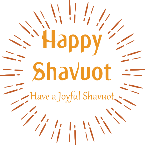 Transparent Shavuot Text Font Line for Happy Shavuot for Shavuot