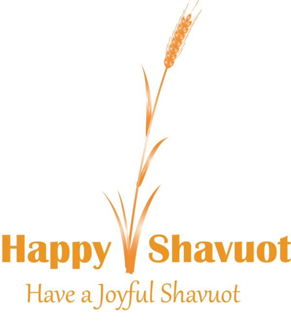 Transparent Shavuot Text Orange Grass family for Happy Shavuot for Shavuot