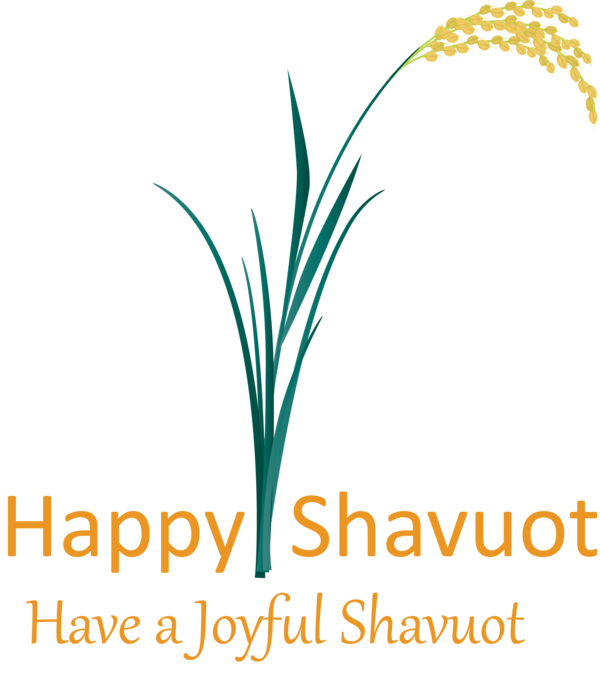 Transparent Shavuot Text Leaf Plant for Happy Shavuot for Shavuot