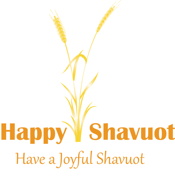 Transparent Shavuot Text Yellow Line for Happy Shavuot for Shavuot