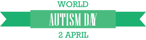 Transparent Autism Awareness Day Green Text Font for World Autism Awareness Day for Autism Awareness Day