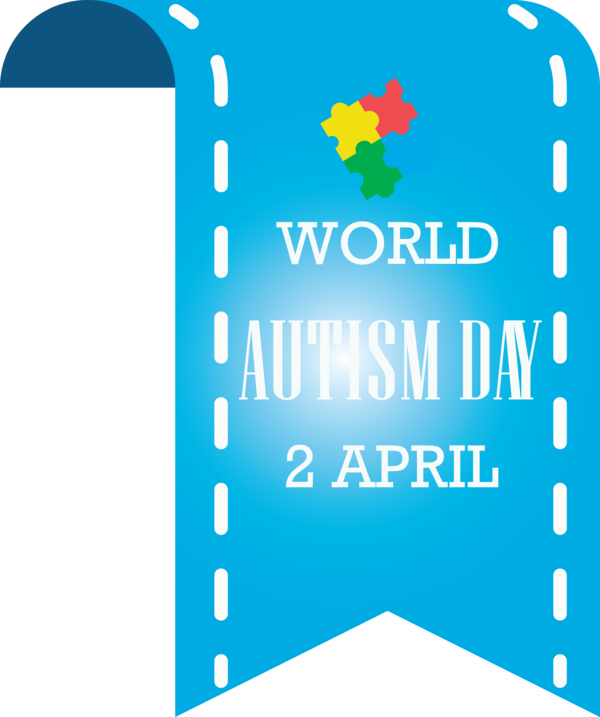 Transparent Autism Awareness Day Text Turquoise Line for World Autism Awareness Day for Autism Awareness Day