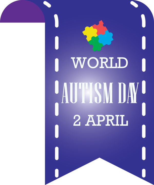 Transparent Autism Awareness Day Text Font for World Autism Awareness Day for Autism Awareness Day