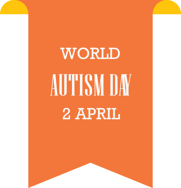 Transparent Autism Awareness Day Text Orange Font for World Autism Awareness Day for Autism Awareness Day