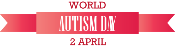 Transparent Autism Awareness Day Text Font Red for World Autism Awareness Day for Autism Awareness Day