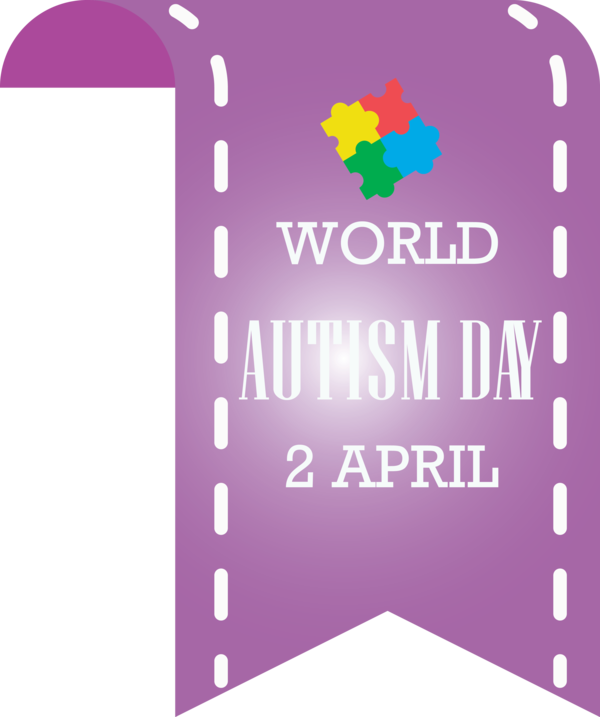 Transparent Autism Awareness Day Text Violet Font for World Autism Awareness Day for Autism Awareness Day