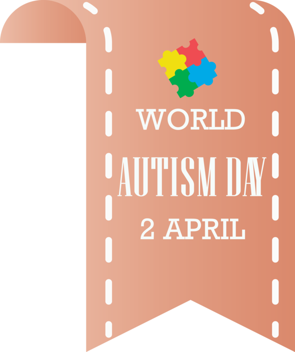 Transparent Autism Awareness Day Text Orange Line for World Autism Awareness Day for Autism Awareness Day