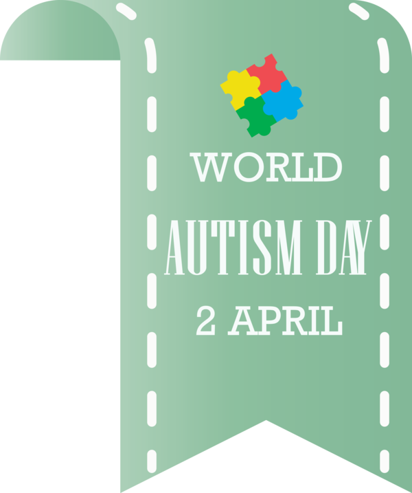 Transparent Autism Awareness Day Green Text Font for World Autism Awareness Day for Autism Awareness Day