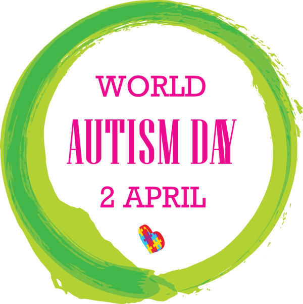 Transparent Autism Awareness Day Green Text Line for World Autism Awareness Day for Autism Awareness Day