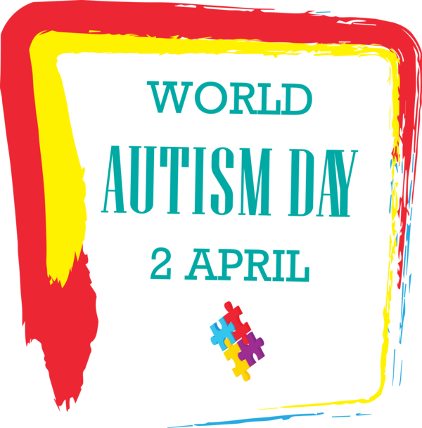 Transparent Autism Awareness Day Text for World Autism Awareness Day for Autism Awareness Day