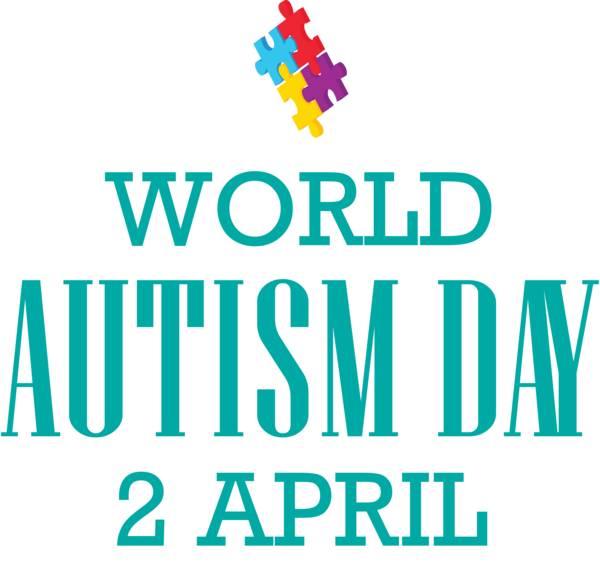 Transparent Autism Awareness Day Text Font Logo for World Autism Awareness Day for Autism Awareness Day