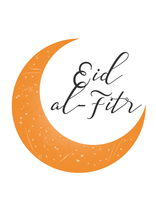 Transparent Eid al Fitr Orange Logo Font for Id al fitr for Eid Al Fitr