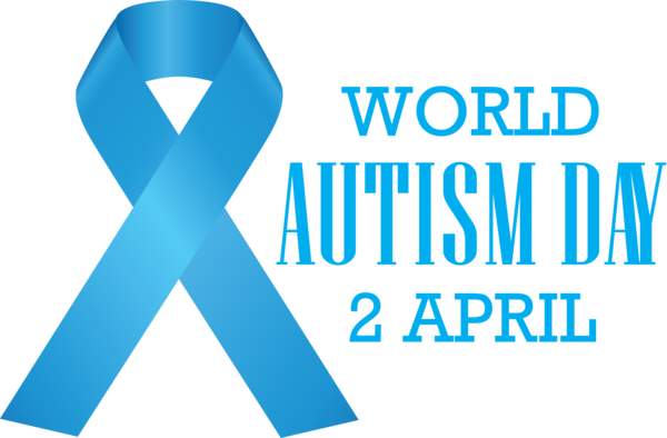 Transparent Autism Awareness Day Blue Turquoise Text for World Autism Awareness Day for Autism Awareness Day