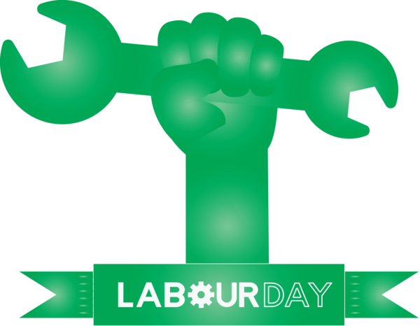 Transparent Labour Day Green Logo Symbol for Labor Day for Labour Day