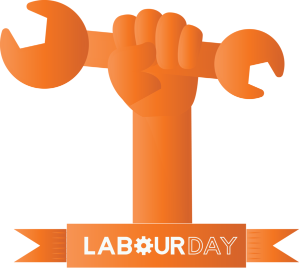 Transparent Labour Day Orange Font Logo for Labor Day for Labour Day