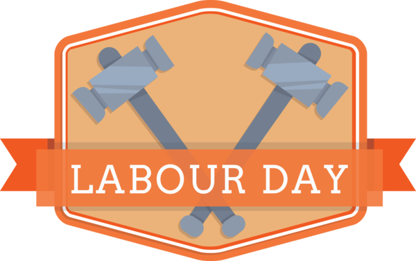 Transparent Labour Day Logo Label Sign for Labor Day for Labour Day