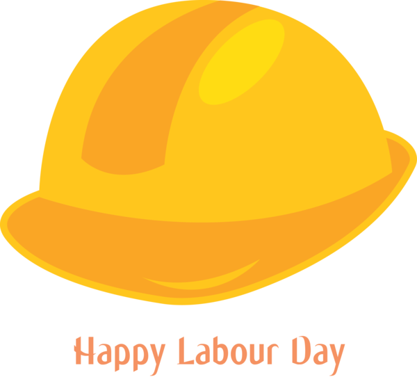 Transparent Labour Day Yellow Clothing Hat for Labor Day for Labour Day