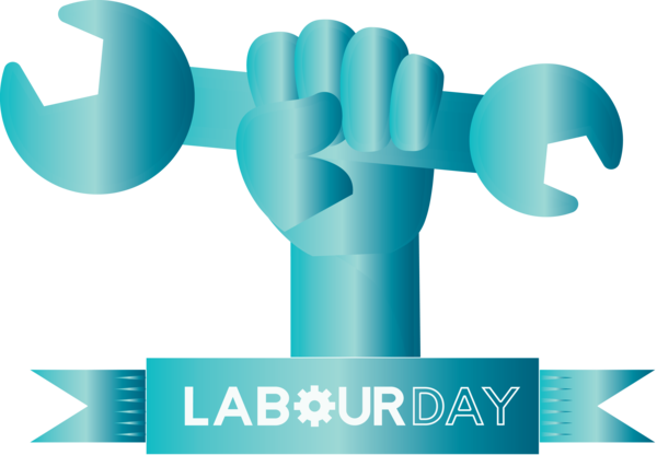 Transparent Labour Day Blue Text Logo for Labor Day for Labour Day