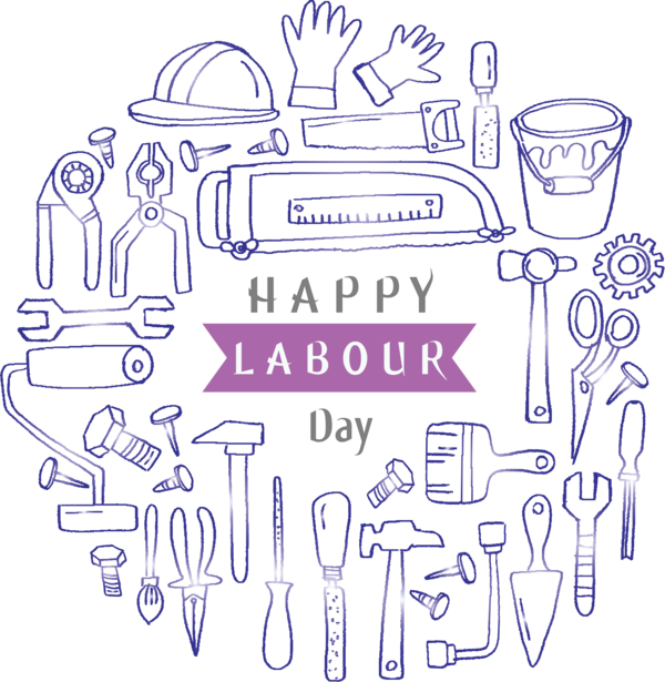 Transparent Labour Day Line art Text Font for Labor Day for Labour Day