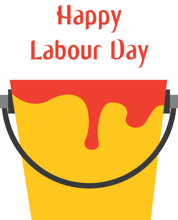 Transparent Labour Day Yellow Line Font for Labor Day for Labour Day