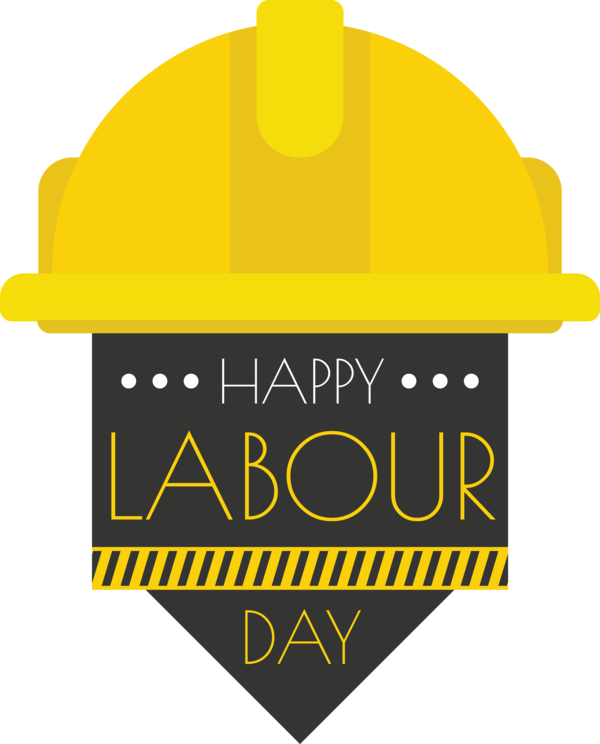 Transparent Labour Day Yellow Logo Hat for Labor Day for Labour Day