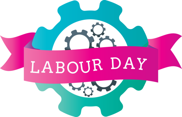 Transparent Labour Day Text Turquoise Pink for Labor Day for Labour Day