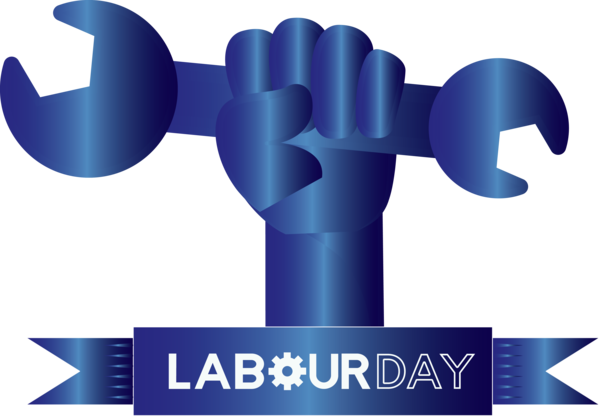 Transparent Labour Day Logo Font Electric blue for Labor Day for Labour Day