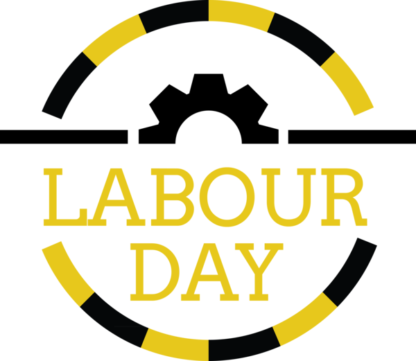 Transparent Labour Day Yellow Logo Line for Labor Day for Labour Day
