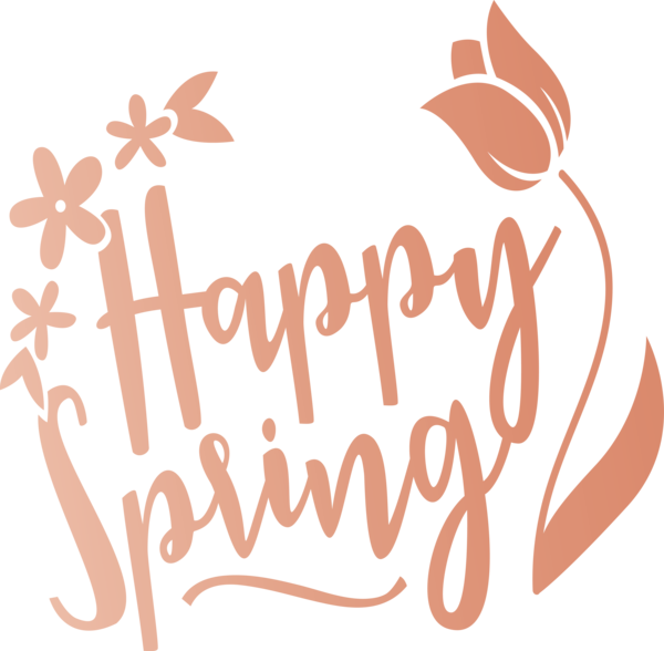 Transparent Easter Font Text Logo for Hello Spring for Easter
