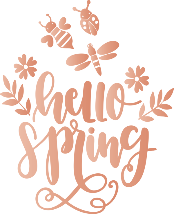 Transparent Easter Text Font for Hello Spring for Easter