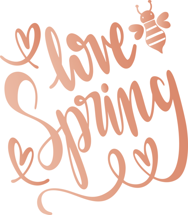 Transparent Easter Font Text Calligraphy for Hello Spring for Easter