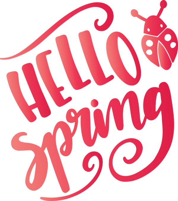 Transparent Easter Text Font for Hello Spring for Easter