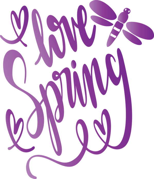 Transparent Easter Font Text Violet for Hello Spring for Easter