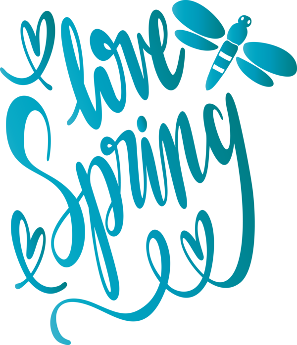 Transparent Easter Font Text Turquoise for Hello Spring for Easter