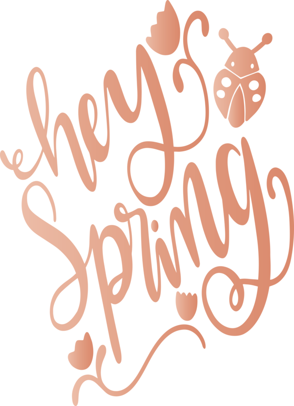 Transparent Easter Text Font Logo for Hello Spring for Easter